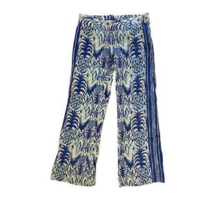 Lilly Pulitzer Bal Harbour Palazzo Pants Size S Blue Call Me Pineapple Preppy